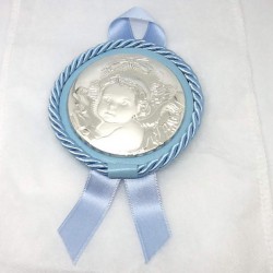 Medalla de Cuna de Angel de piel azul