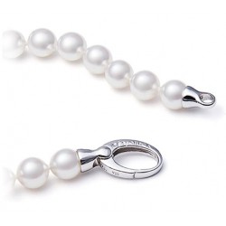 Pulsera Majorica Perlas 6 mm Color Blanco  Plata 09852.01.2.B19.021.1