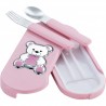 Set Cubiertos Infantil Oso Rosa F3214-r