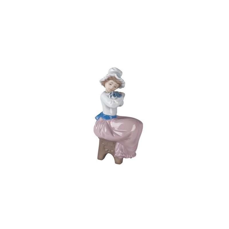 Figura Porcelana Nao Cachorrillo Mimado