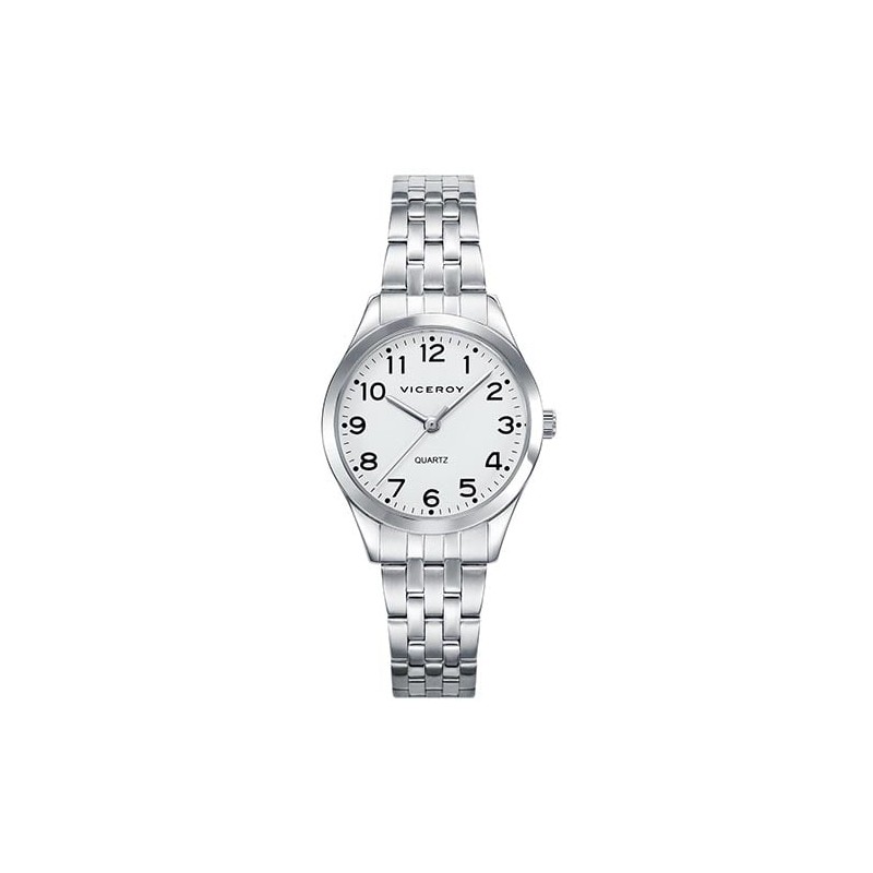 Reloj Viceroy Mujer Acero Esfera Blanca Numeros 42220-04