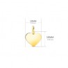 18k Colgante Oro Amarillo Corazon Liso En Brillo