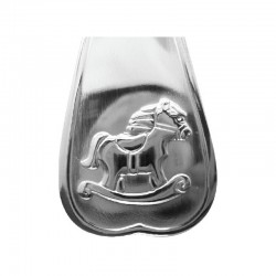 Cubiertos de Bebé en Estuche Azul – Cruz de Malta con Caballito, Ideal para Regalo