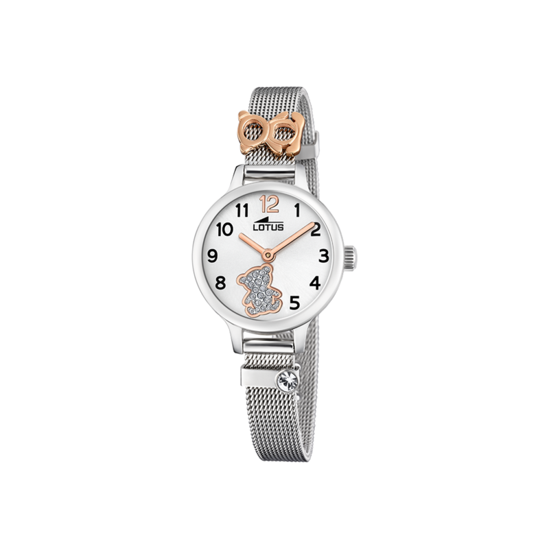 Reloj Niña Lotus Comunion Malla Acero Adorno Oso 18659/4