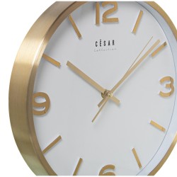Reloj De Pared Aluminio Dorado Segundero 86154