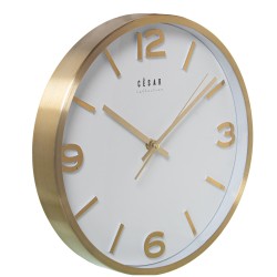 Reloj De Pared Aluminio Dorado Segundero 86154