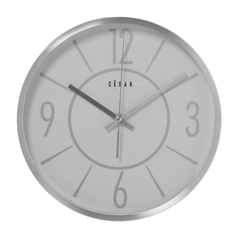 Reloj Pared Aluminio 30cm-movimiento Segun 86110