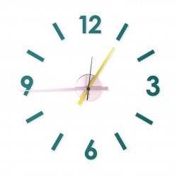 Reloj de pared 3D DIY azul, rosa,amarillo. CL1323