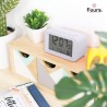 Reloj Despertador Digital  Gummy  Blanco