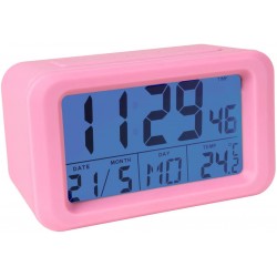 Reloj Despertador Digital Gummy Rosa
