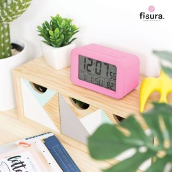 Reloj Despertador Digital Gummy Rosa