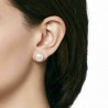 Pendientes Plata Con Perla Mabé Blanca 10 Mm