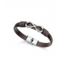 Pulsera Viceroy Acero Y Piel Marrón Hombre 1465p01011 Infinito