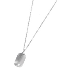 Placa Con Cadena Acero Hombre Marea D00107/48