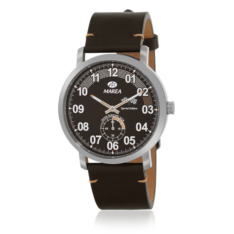 Reloj Acero Y Piel Hombre Marea B36185/3