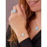 Pulsera Medalla Plata 1 Ley Estrella Polar Marea Jewels D02503/aj