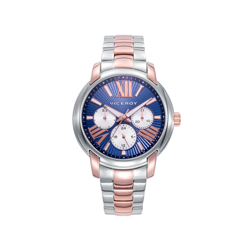 Reloj Viceroy Mujer 401268-33 Bicolor Esfera Azul