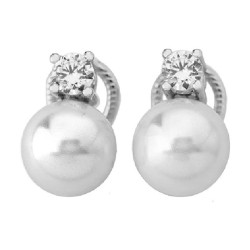 Pendientes Perla Majorica Plata  08616.01.2.000