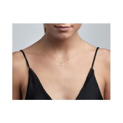 Cadena+cruz Diamantes 0.06qt