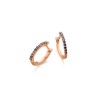 Aros Le Carre Oro Rosa 18kt Diamantes Negros