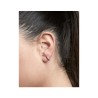 Aros Le Carre Oro Rosa 18kt Diamantes Negros