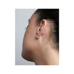 Aros Le Carre Oro Rosa 18kt Diamantes Negros