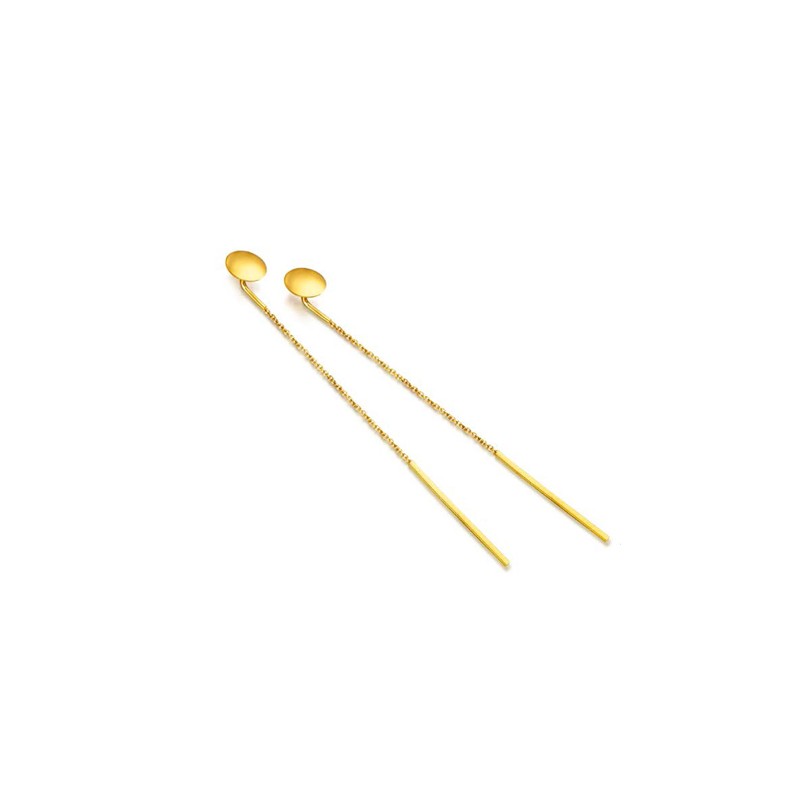 Pendientes Cadena De Oro 1 Ley