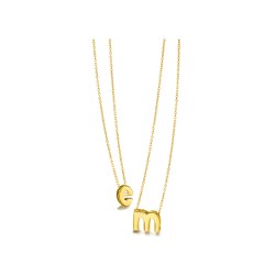 Inicial Con Cadena  Redonda Oro 1 Ley