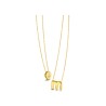 Inicial Con Cadena  Redonda Oro 1 Ley