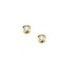 Pendientes Chaton Diamante 0.04ct O. Amarillo Brillante Dorado