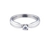 Solitario Oro Blanco Mujer  Diamante 0.15 Kte