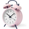 Reloj Despertador Retro Rosa Y Azul Cl1551