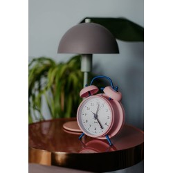 Reloj Despertador Retro Rosa Y Azul Cl1551