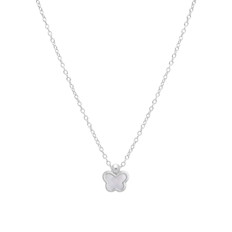 Collar Mariposa Niña Comunión Plata 1 Ley D03007/ah