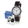Reloj Marea Niño Correa Piel Negro con Auriculares Inalámbricos Negros B41306/3