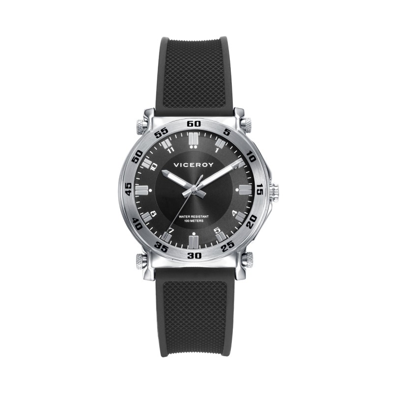 Reloj Viceroy Cadete Correa Negra 401307-57 – Acero, Silicona y 100m Sumergible 38mm
