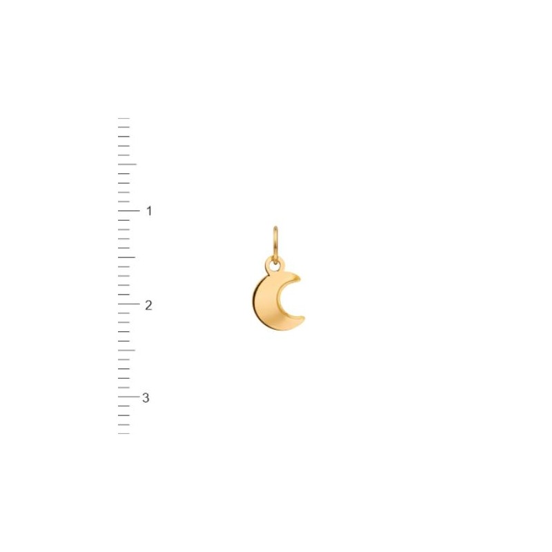 Colgante Luna Chapa 7mm Brillo