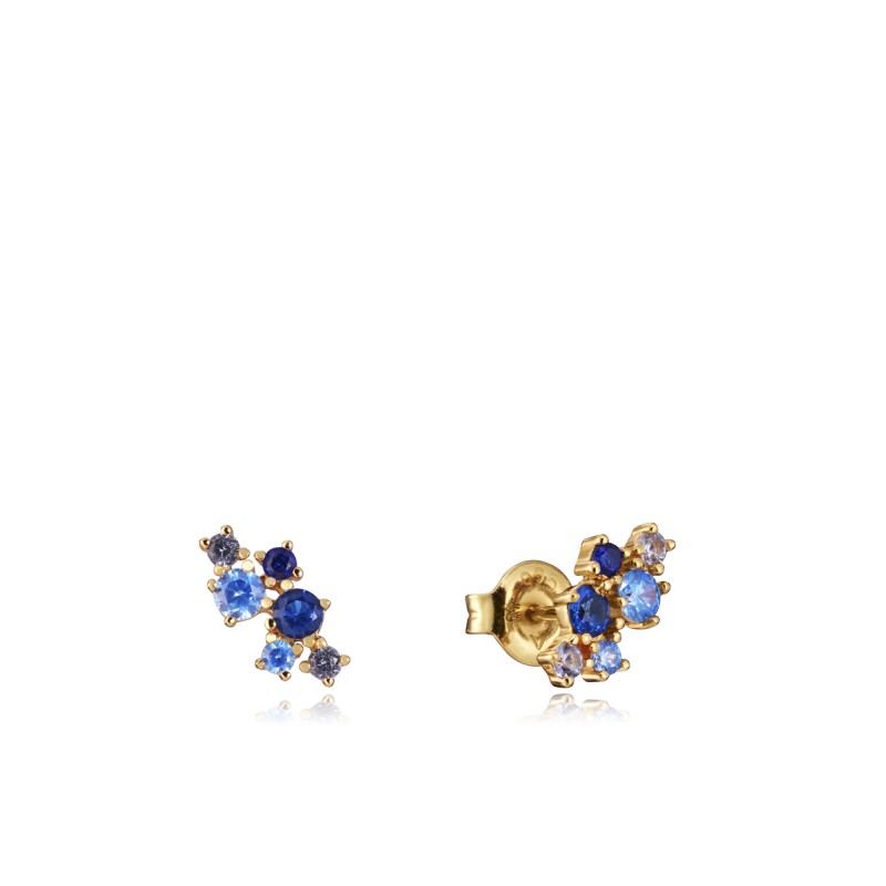 Pendientes Plata De Ley Dorado 13134e100-33