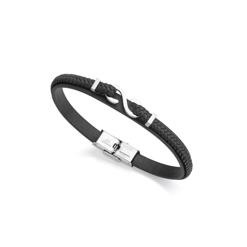 Pulsera Viceroy Acero Y Piel Hombre 14012p01010