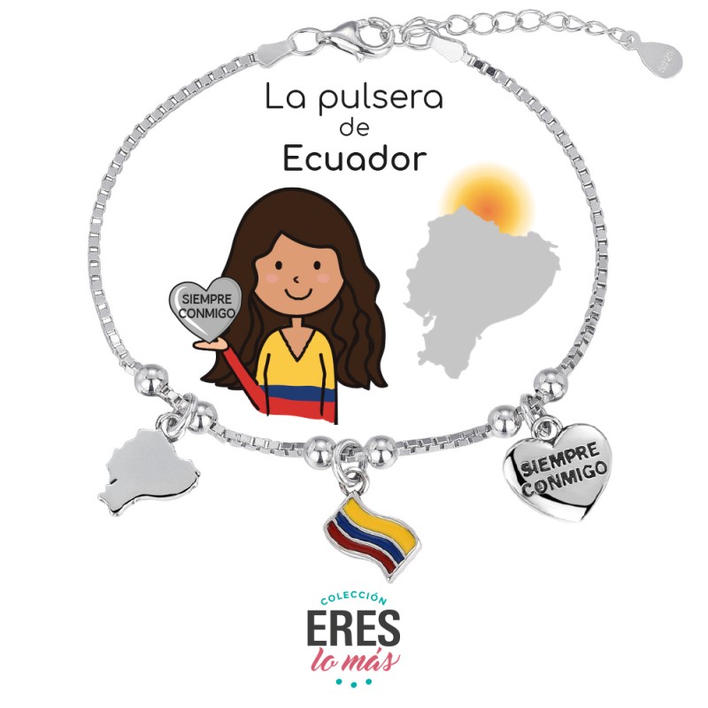 Pulsera De Ecuador Eres Lo Mas Plata de Ley