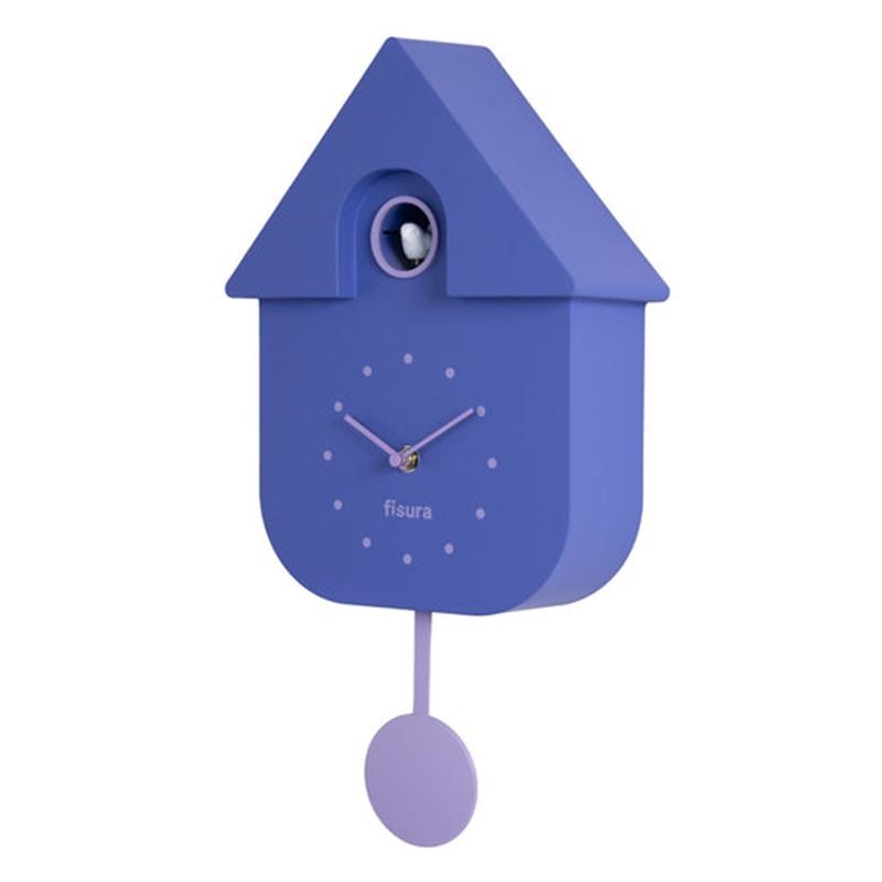 Reloj Cuco Fisura CL1810 Color  Lila– Modelo Casita Vintage para Decoración