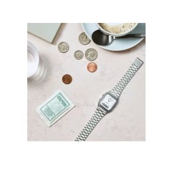 Reloj Casio AQ-230A-7DMQYES Plata · Analógico + Digital · Retro Vintage Unisex