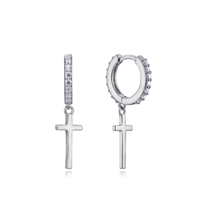Pendientes Cruz Circonita Plata Viceroy 13029e000-30