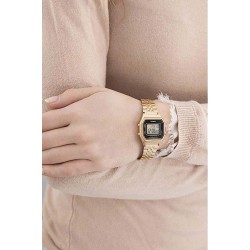 Reloj Casio Vintage Coleccion Mujer Acero Dorado Iconic Digital 29mm La680wega-1er