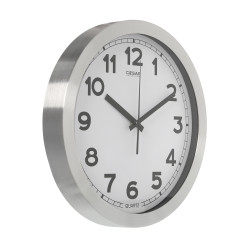 Reloj Pared Aluminio 30cm, Segundero Contínuo