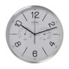 Reloj Pared Aluminio C/termómetro E Higrómetro