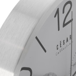 Reloj Pared Aluminio C/termómetro E Higrómetro