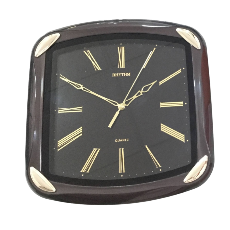 Reloj Pared Rhythm Gris/dorado