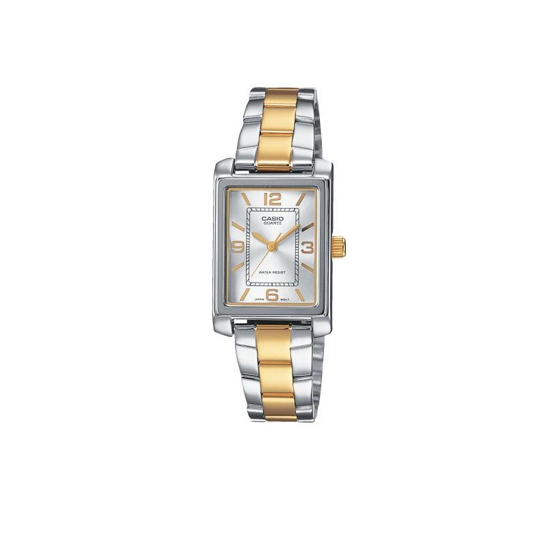 Reloj Casio Mujer Bicolor Rectangular LTP-1234PSG-7AE