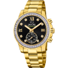 Reloj Jaguar Connneted Mujer Dorado Esfera Negra J984/1